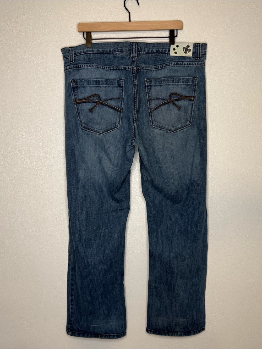 Paco Jeans Men's Blue Cotton Medium Wash Straight-Leg Jeans Y2K Size 38x32